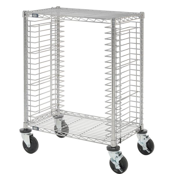 Nexel Side Load Wire Tray Cart with 19 Tray Capacity, 30L x 18W x 40H 168315